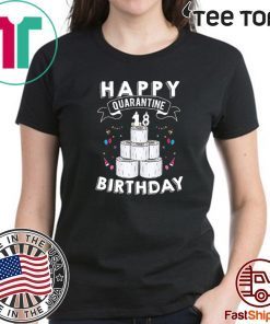 Social Distancing TShirt - 18th Birthday Gift Idea Born in 2002 Happy Quarantine Birthday 18 Years Old Tee Shirts