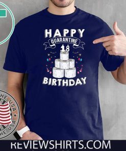 Social Distancing TShirt - 18th Birthday Gift Idea Born in 2002 Happy Quarantine Birthday 18 Years Old Tee Shirts