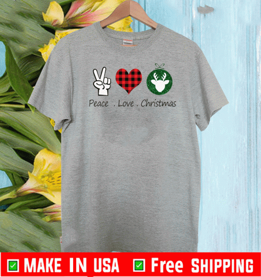 Peace Love Christmas Shirt - Mery Christmas T-Shirt