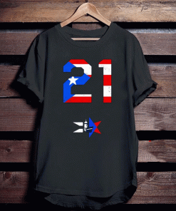 21 Proud For Puerto Rico American Flag US 2020 T-Shirt