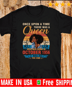 64 Years Birthday Girls 64th Birthday Queen October 1956 Tee Shirts