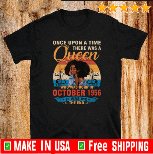 64 Years Birthday Girls 64th Birthday Queen October 1956 Tee Shirts