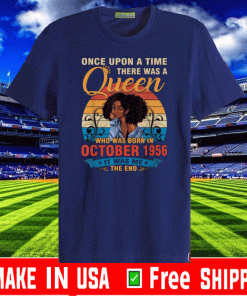 64 Years Birthday Girls 64th Birthday Queen October 1956 Tee Shirts