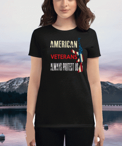 American Veterans Always Protect Gun US Flag T-Shirt