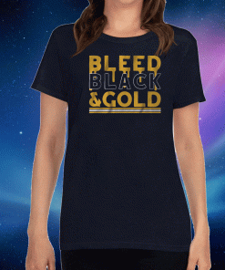 BLEED BLACK AND GOLD T-SHIRTS