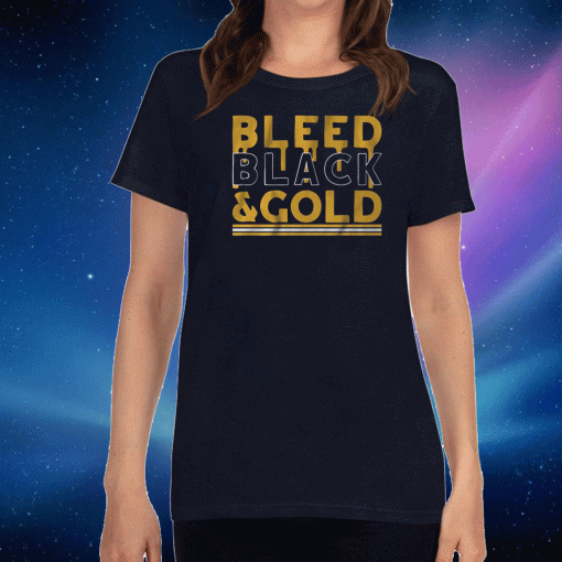 BLEED BLACK AND GOLD T-SHIRTS