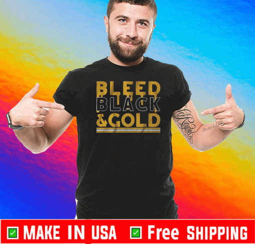 BLEED BLACK AND GOLD T-SHIRTS