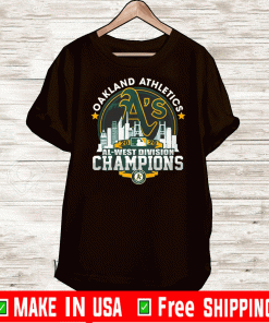 Baseball team Oakland Athletics 2020 Al-West Division Champions Shirt