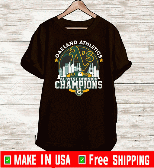 Baseball team Oakland Athletics 2020 Al-West Division Champions Shirt