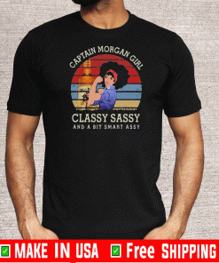 Captain morgan girl classy sassy and a bit smart assy Vintage T-Shirt