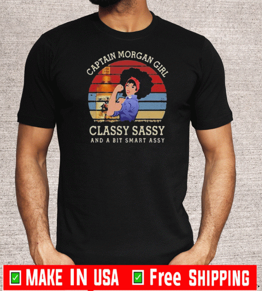 Captain morgan girl classy sassy and a bit smart assy Vintage T-Shirt