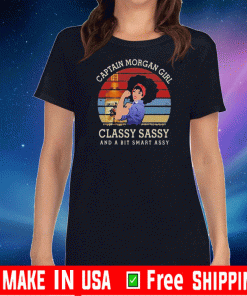 Captain morgan girl classy sassy and a bit smart assy Vintage T-Shirt