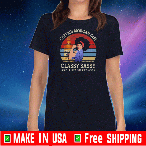 Captain morgan girl classy sassy and a bit smart assy Vintage T-Shirt