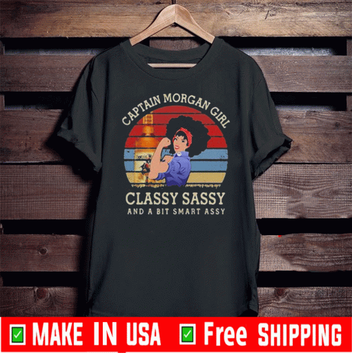 Captain morgan girl classy sassy and a bit smart assy Vintage T-Shirt