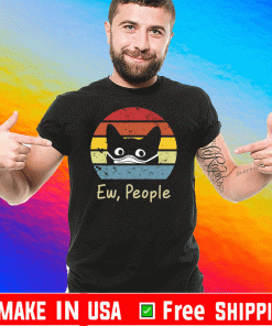 Cat Wear Mask Ew People Vintage 2020 T-Shirt