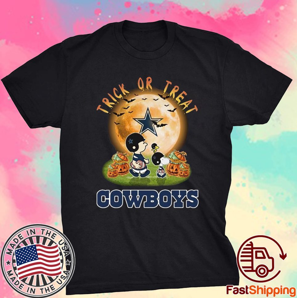 Snoopy and Charlie Brown Pumpkin Dallas Cowboys Halloween Moon shirt -  Online Shoping