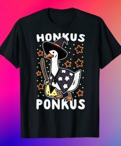 Honkus Ponkus Goose Meme Halloween Costume Witch Hat Shirt