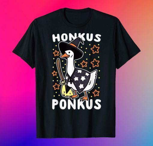 Honkus Ponkus Goose Meme Halloween Costume Witch Hat Shirt