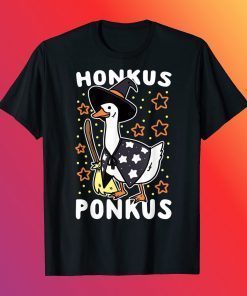 Honkus Ponkus Goose Meme Halloween Costume Witch Hat Shirt