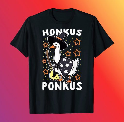 Honkus Ponkus Goose Meme Halloween Costume Witch Hat Shirt