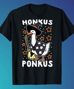 Honkus Ponkus Goose Meme Halloween Costume Witch Hat Shirt