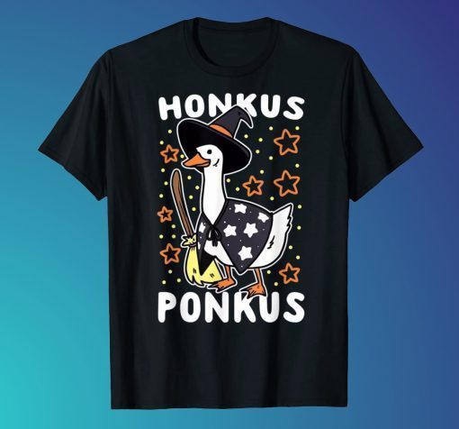 Honkus Ponkus Goose Meme Halloween Costume Witch Hat Shirt