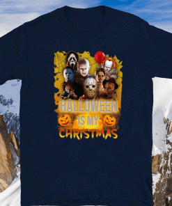 Horror Characters Halloween Is My Christmas 2020 T-Shirt