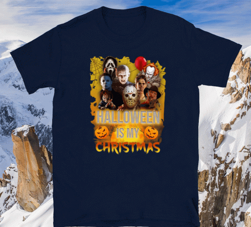 Horror Characters Halloween Is My Christmas 2020 T-Shirt