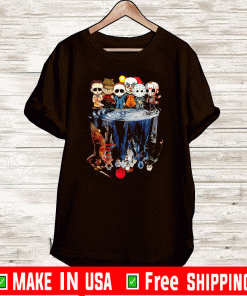 Horror Movie Characters Water Mirror Reflection Shirt