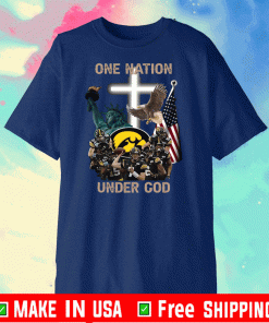 Iowa Hawkeyes one nation under god T-Shirt T-Shirt