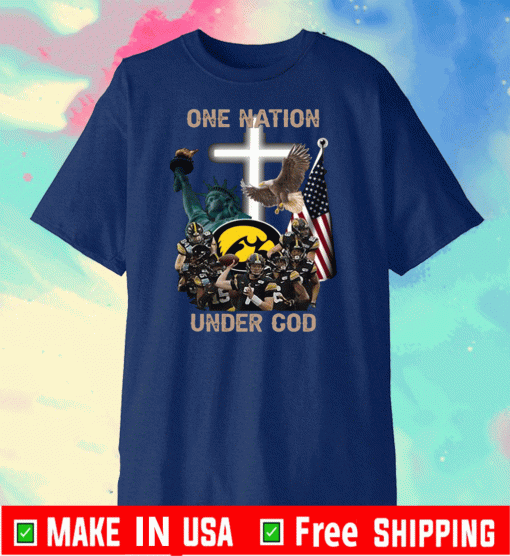 Iowa Hawkeyes one nation under god T-Shirt T-Shirt