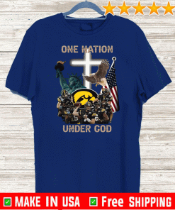 Iowa Hawkeyes one nation under god T-Shirt T-Shirt