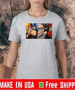 Ironman Captain America Ruth Bader Ginsburg Batman Spiderman Shirt