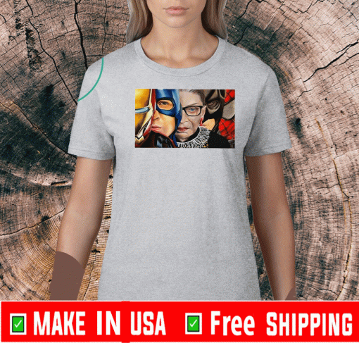 Ironman Captain America Ruth Bader Ginsburg Batman Spiderman Shirt