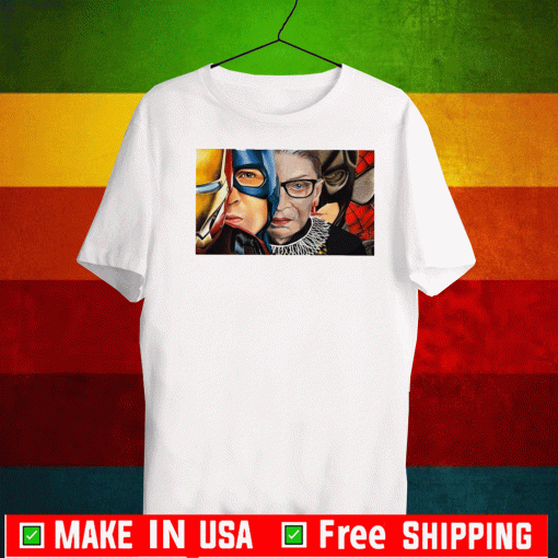 Ironman Captain America Ruth Bader Ginsburg Batman Spiderman Shirt