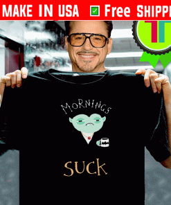 Mornings Suck Dracula Vampire Coffee 2020 T-Shirt