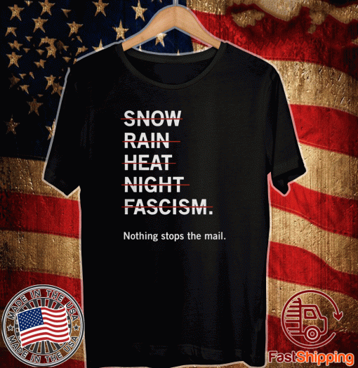 NO SNOW RAIN HEAT NIGHT FASCISM NOTHING STOP THE MAIL SHIRT