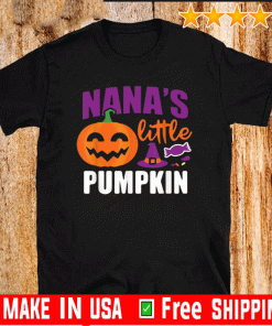 Nana's Little Pumpkin Halloween Cute Kids Pumpkin 2020 T-Shirt