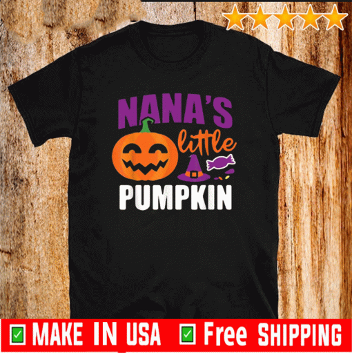 Nana's Little Pumpkin Halloween Cute Kids Pumpkin 2020 T-Shirt