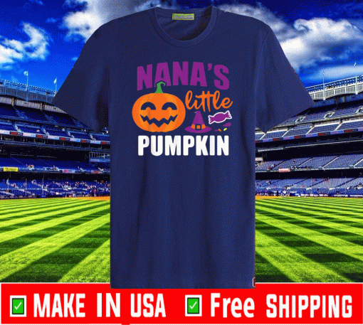 Nana's Little Pumpkin Halloween Cute Kids Pumpkin 2020 T-Shirt