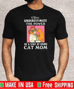 Never Underestimate The Power Of A Stay At Home Cat Mom Shirt