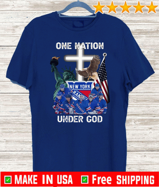 New York Rangers one nation under God 2020 T-Shirt