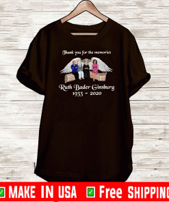 Official Thank You For The Memories Ruth Bader Ginsburg 1933-2020 T-Shirt