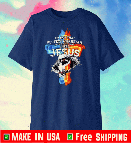 Pretty I’m Not That Perfect Christian I’m The One That Knows I Need Jesus Shirt