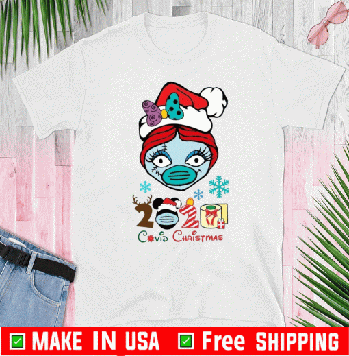 Sally with Mask Covid Christmas 2020 Shirts, Disney Christmas family shirts 2020, Nightmare Before Christmas 2020