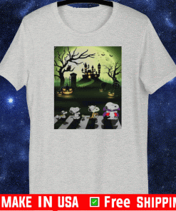 Snoopy Abbey Road Halloween Moon 2020 T-Shirt