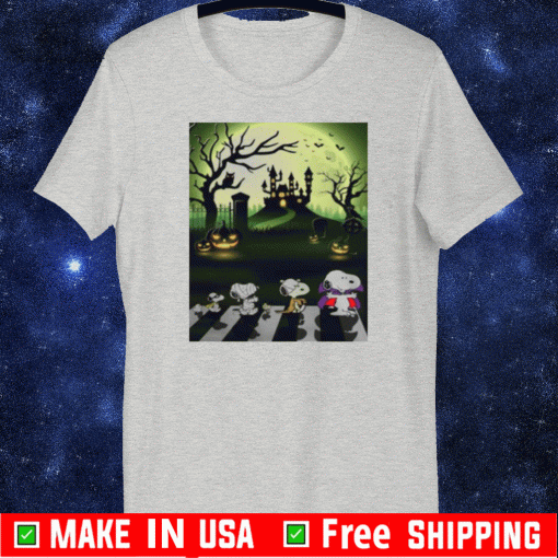 Snoopy Abbey Road Halloween Moon 2020 T-Shirt