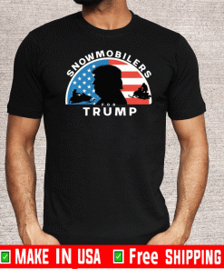 Snowmobilerus For Trump Flag US Shirt