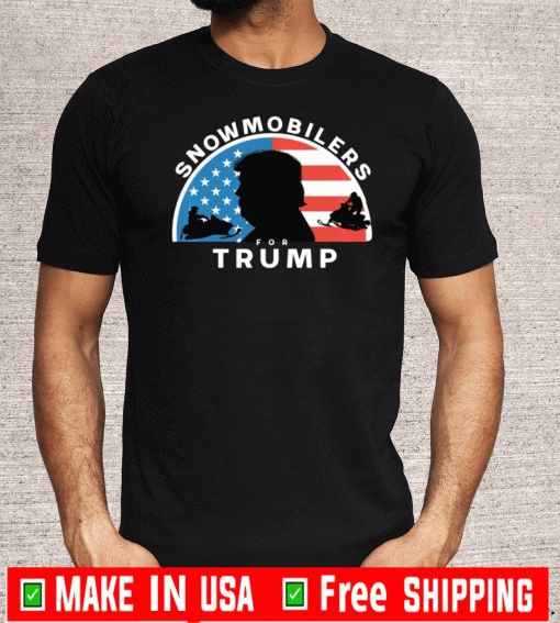 Snowmobilerus For Trump Flag US Shirt