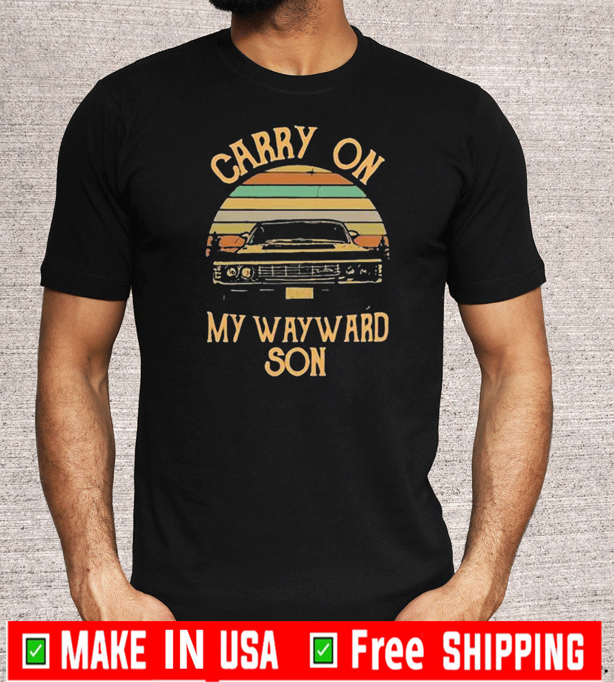 Supernatural Carry On My Wayward Son Vintage T Shirt Shirtelephant Office